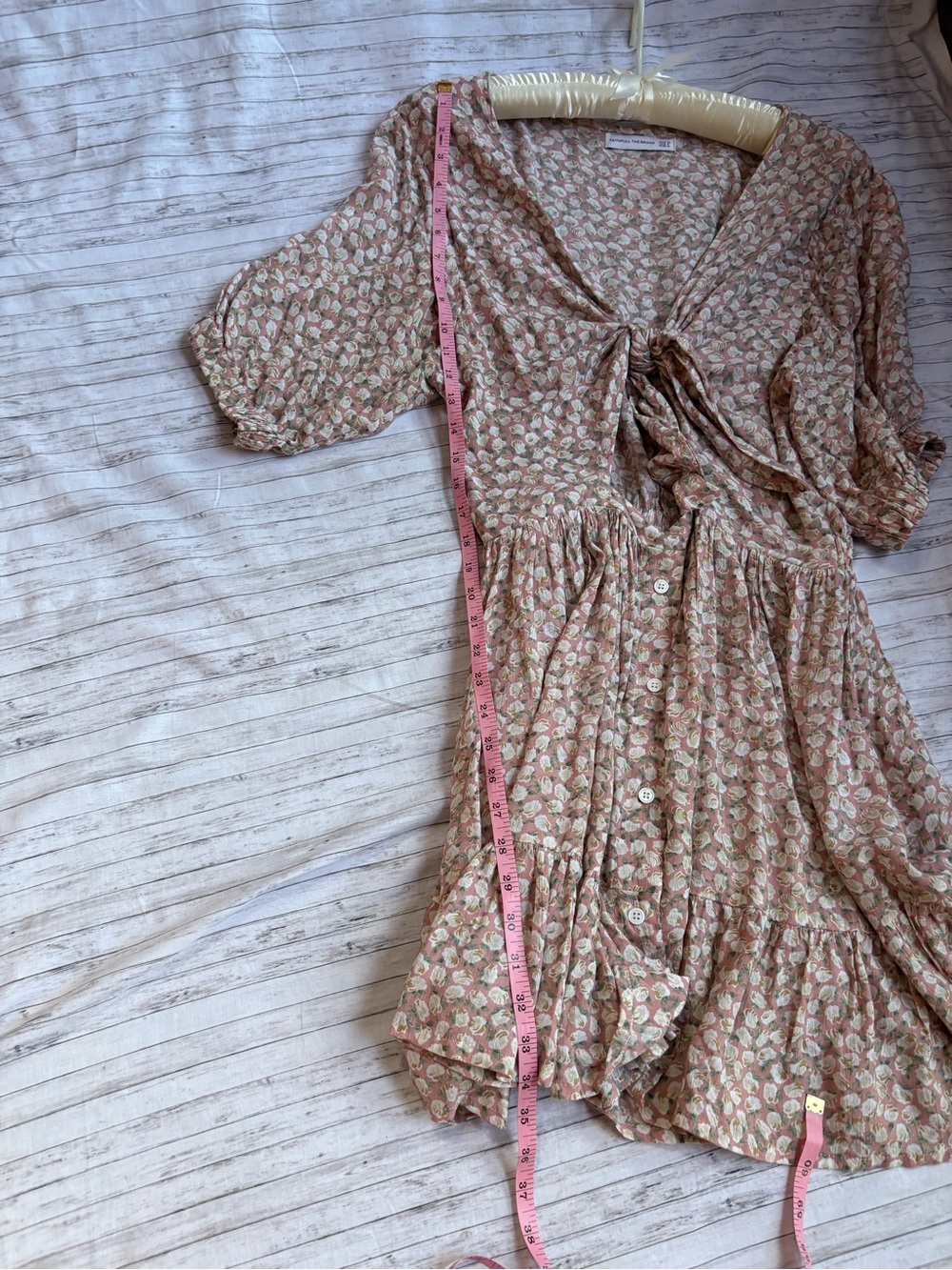 Faithfull the Brand Pink Floral Tie Mini Dress - Picture 9 of 11